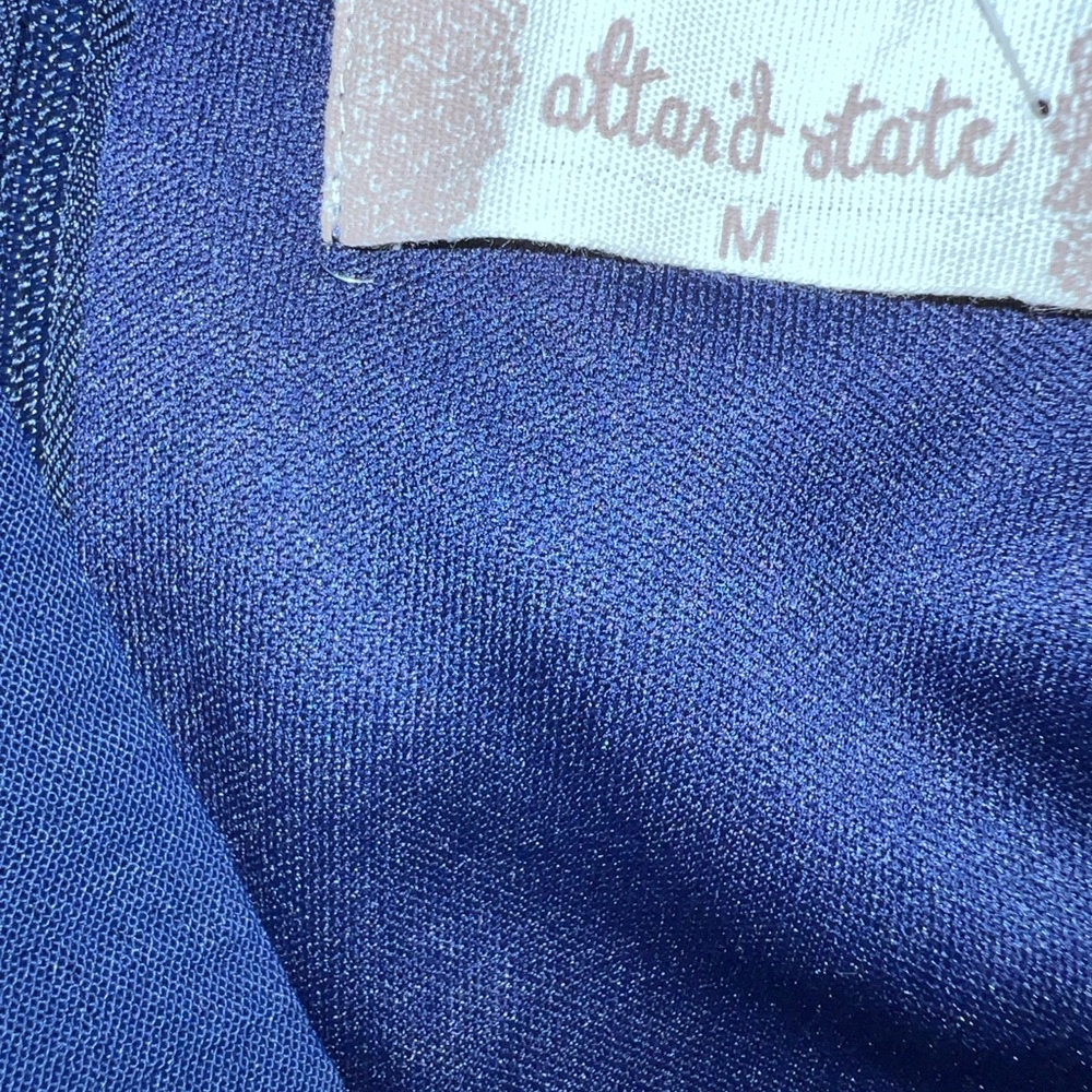 Altar'd State Navy Wrap Ruffle Mini Dress - Picture 7 of 12